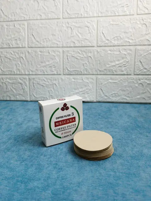 100Pcs Round Coffee Filter Paper 56mm 60mm 68mm for Espresso Coffee Maker V60 Dripper Moka Pot