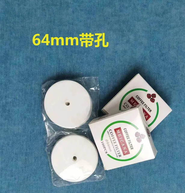100Pcs Round Coffee Filter Paper 56mm 60mm 68mm for Espresso Coffee Maker V60 Dripper Moka Pot