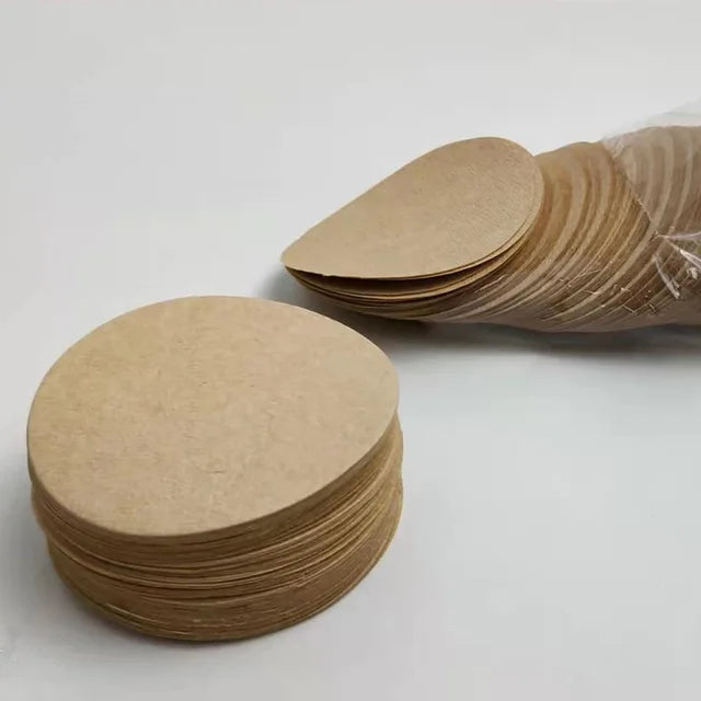 100Pcs Round Coffee Filter Paper 56mm 60mm 68mm for Espresso Coffee Maker V60 Dripper Moka Pot