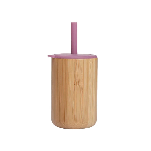 Baby Feeding Cup (5 Colors - Bamboo Silicone Sippy Cup)