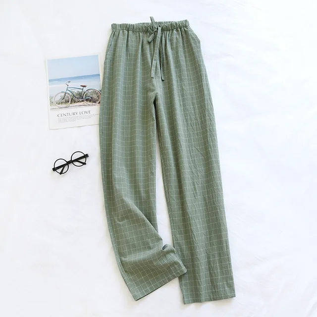 Cotton Men and Women's Homewear Spring and Fall Sleeping Pants