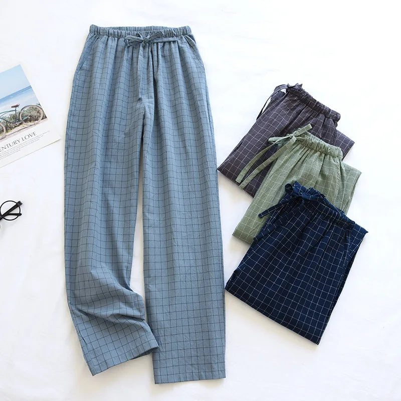 Cotton Men and Women's Homewear Spring and Fall Sleeping Pants