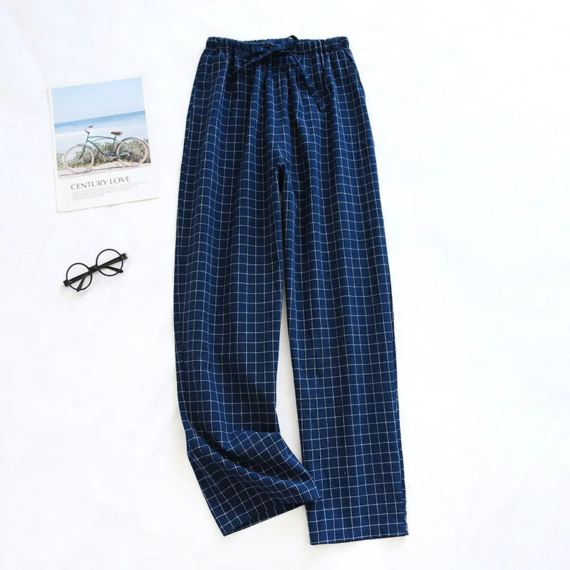 Cotton Men and Women's Homewear Spring and Fall Sleeping Pants