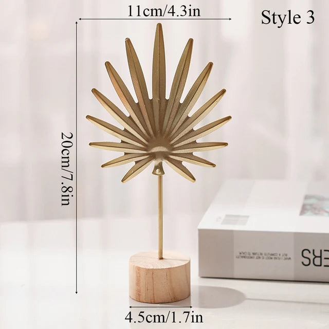 Miniature Figurines Wooden Ornaments Home Decoration Ginkgo Leaf Decoration Office Desktop Crafts