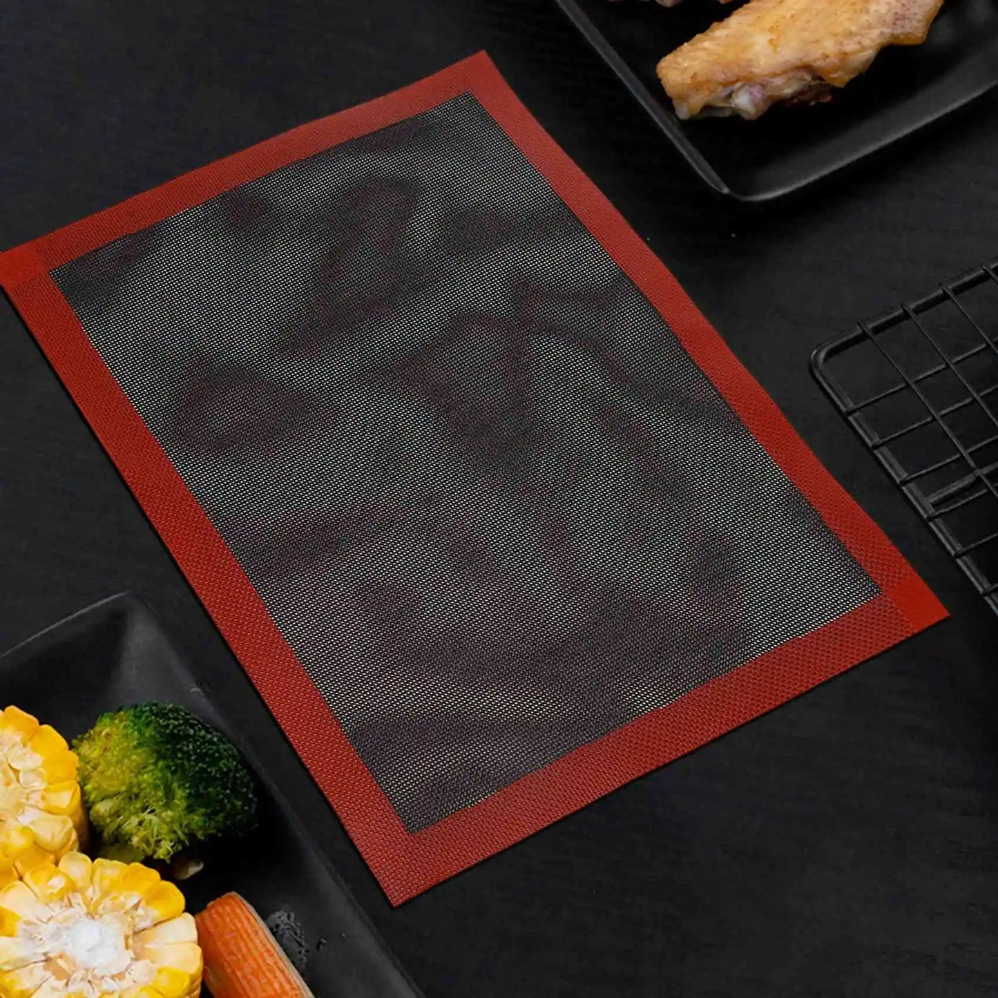 Tapis de cuisson perforé en silicone Revêtement antiadhésif pour plaque de four