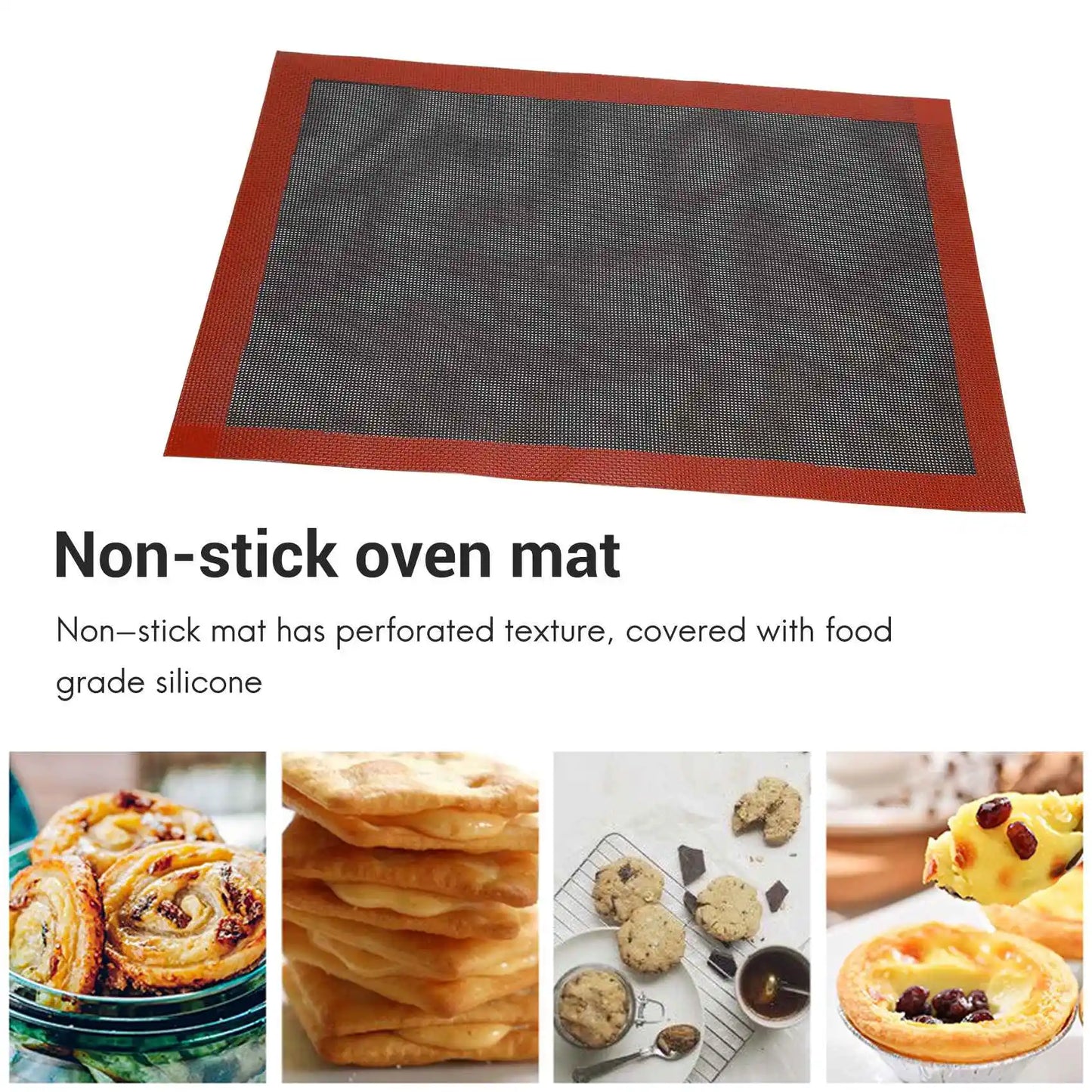 Tapis de cuisson perforé en silicone Revêtement antiadhésif pour plaque de four