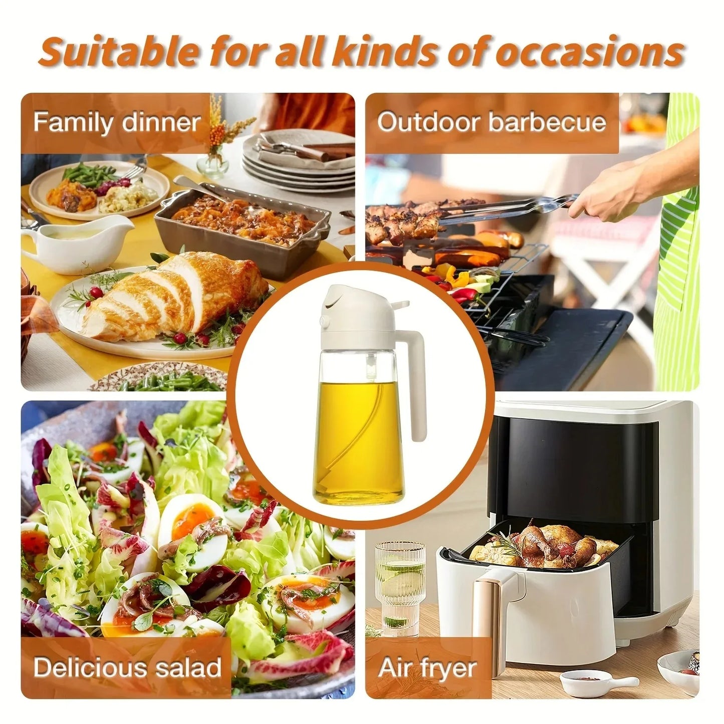 2-in-1 Kitchen Oil Sprayer & Oil Dispenser