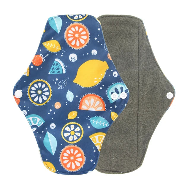Sanitary Pads Organic Bamboo Charcoal Washable Menstrual Panty Liner Leakproof Cloth Towel Reusable Period Feminine Hygiene Pads