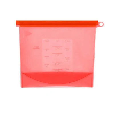 Bolsas de silicona - Bolsas de silicona reutilizables para alimentos, cierre hermético, bolsa para conservación de alimentos