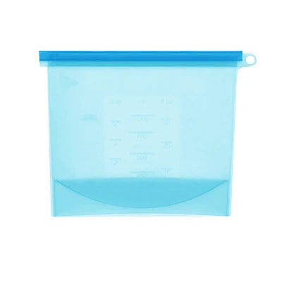 Bolsas de silicona - Bolsas de silicona reutilizables para alimentos, cierre hermético, bolsa para conservación de alimentos