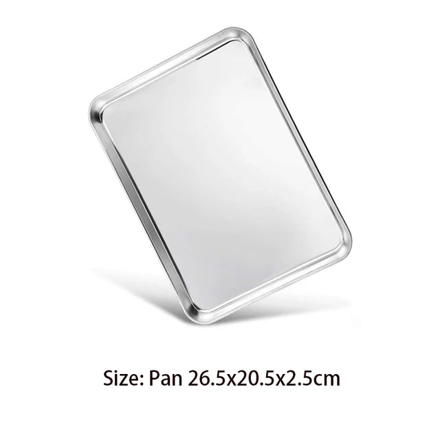 Plaque de cuisson en acier inoxydable avec grille de refroidissement amovible pour gâteau (ensemble de plats de cuisson)