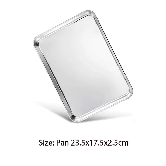 Plaque de cuisson en acier inoxydable avec grille de refroidissement amovible pour gâteau (ensemble de plats de cuisson)