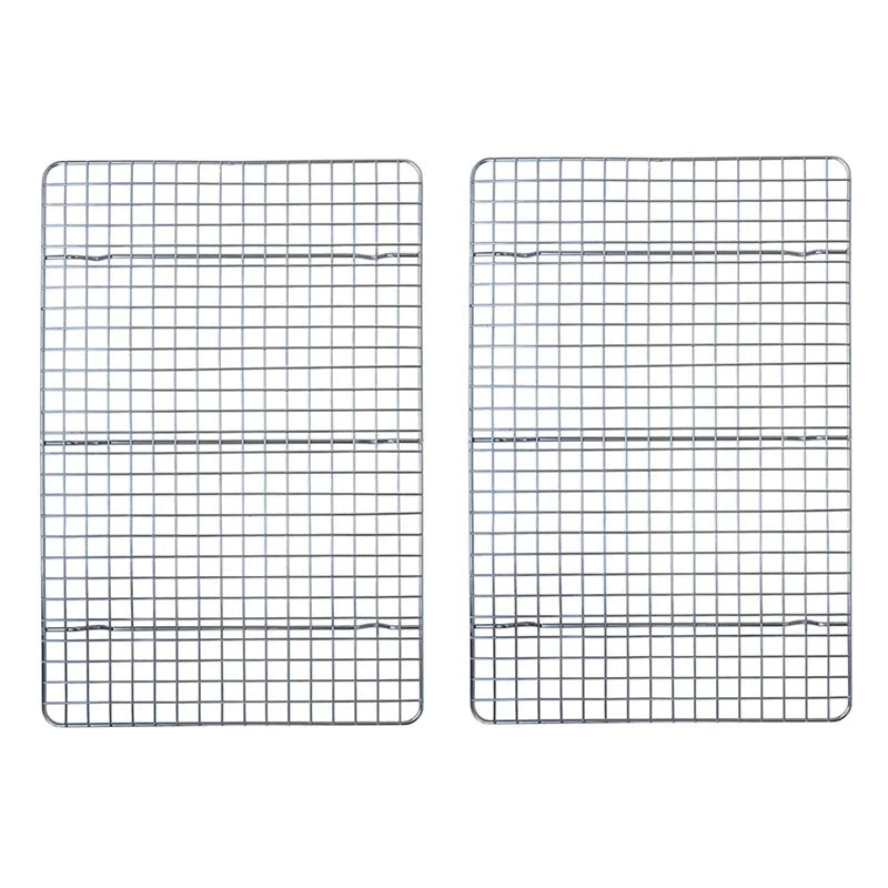 Plaque de cuisson en acier inoxydable avec grille de refroidissement amovible pour gâteau (ensemble de plats de cuisson)