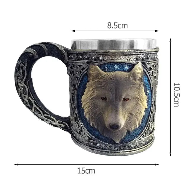 Viking Wood Style Beer Mug Simulation Wooden Barrel Beer Cup