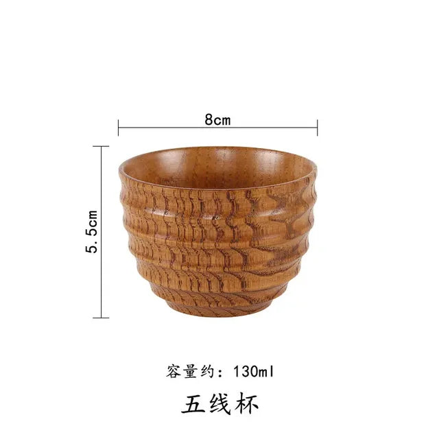 Wooden Big Belly Cups