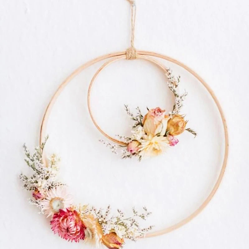 Natural Wood Embroidery Cross Stitch Bamboo Hoop