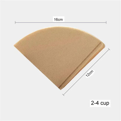 Lot de 100 filtres à café en papier en forme de V en pâte de bois