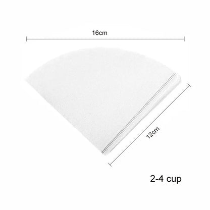 Lot de 100 filtres à café en papier en forme de V en pâte de bois