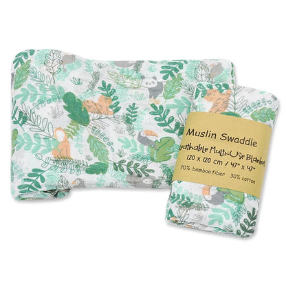 120x120cm Bamboo Cotton Baby Swaddle