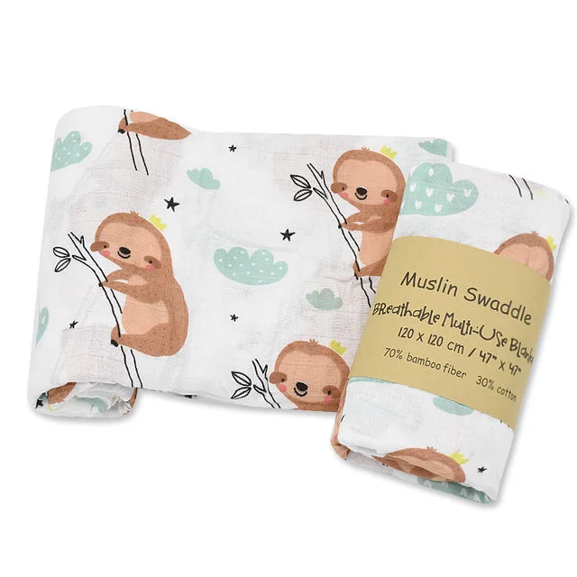 120x120cm Bamboo Cotton Baby Swaddle