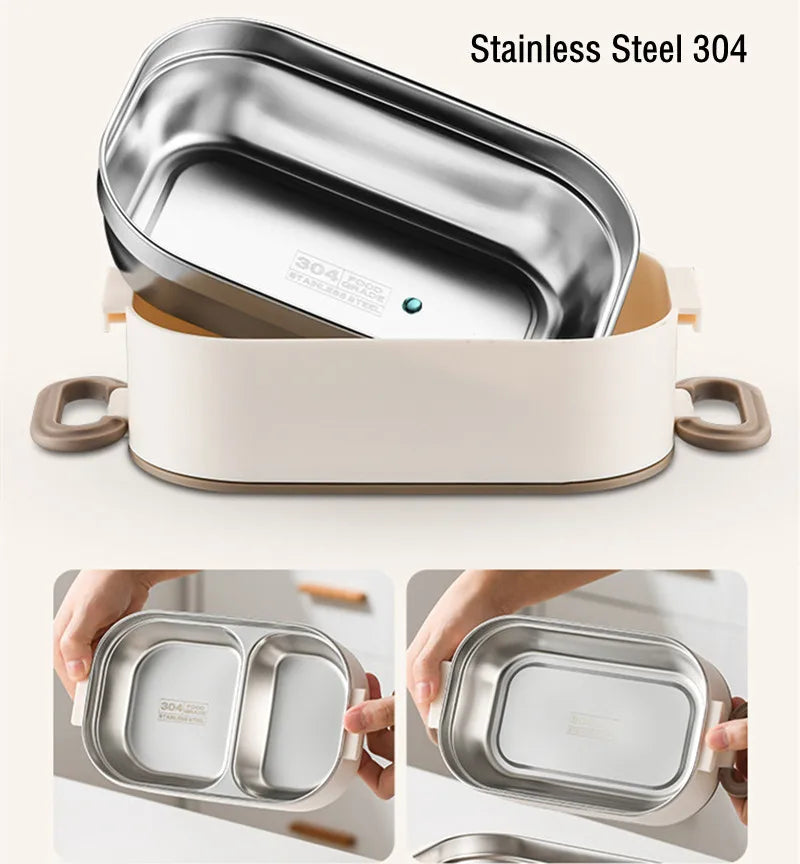 1500ml Double Layers Stainless Steel 304 Thermal Lunch Box