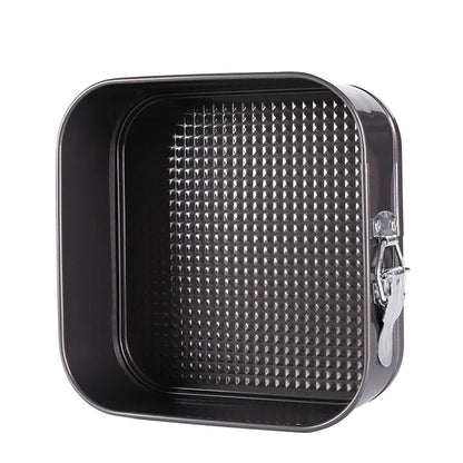 18-26cm Square Shape Cake Tins Mold Non-Stick Baking Bake Trays Pan Kitchen Dining Bar Bread Loaf Pate Toast Cakes Movable Pan