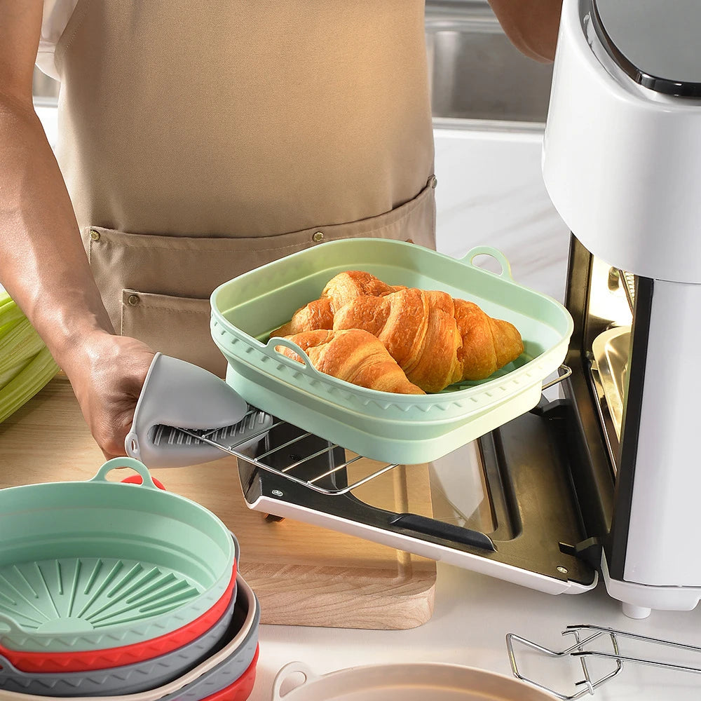 Reusable Foldable Silicone Airfryer Pan Liner