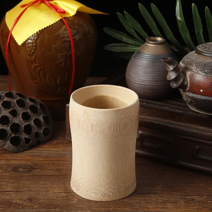 1PC Japanese Sake Cup Natural Bamboo Teacups Chinese Wooden Water Cup for Tea Wine Coffee Juice Drinking Mug Handmade