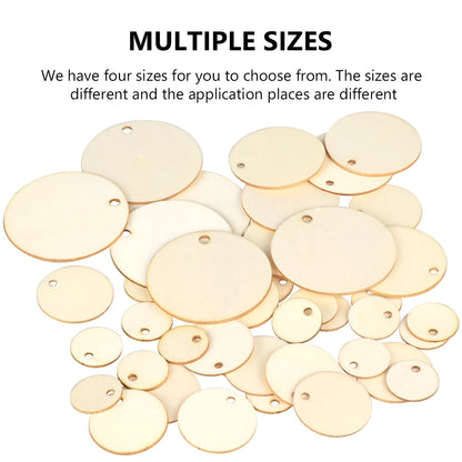 Natural Unfinished Round Wood Slices With Hole (20/30/40/50mm) – DIY Craft Discs