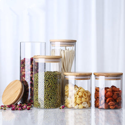 Glass Jar with Bamboo Lid