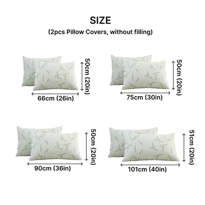 2pcs Waterproof Bamboo Pillowcases (Without Core) – Cooling, Soft & Anti-Bacterial Pillow Protectors