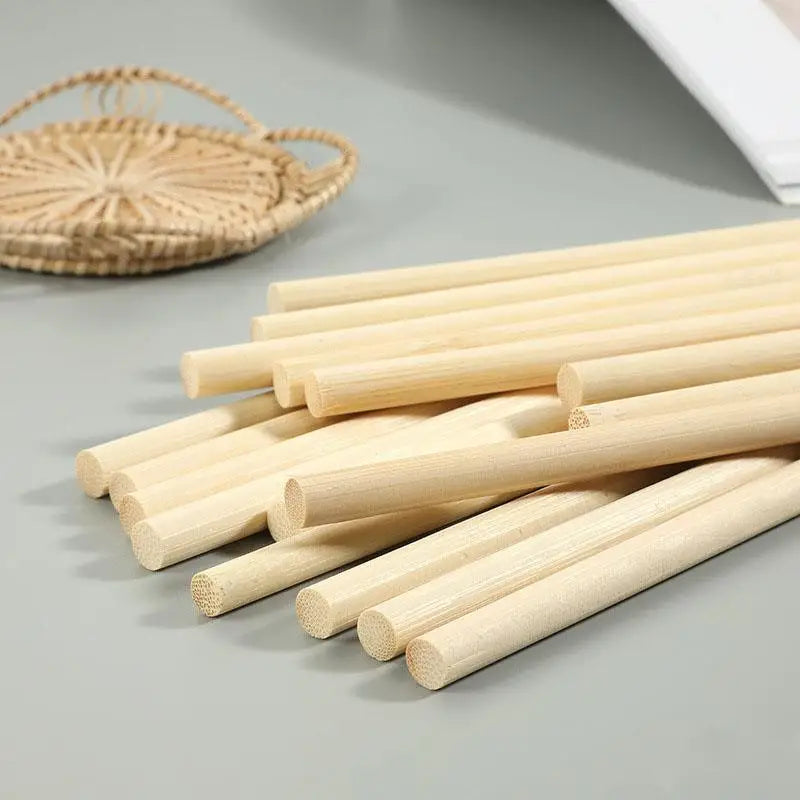 Bamboo Craft Sticks – 3-8mm Round Wooden Sticks for DIY & Handmade Projects