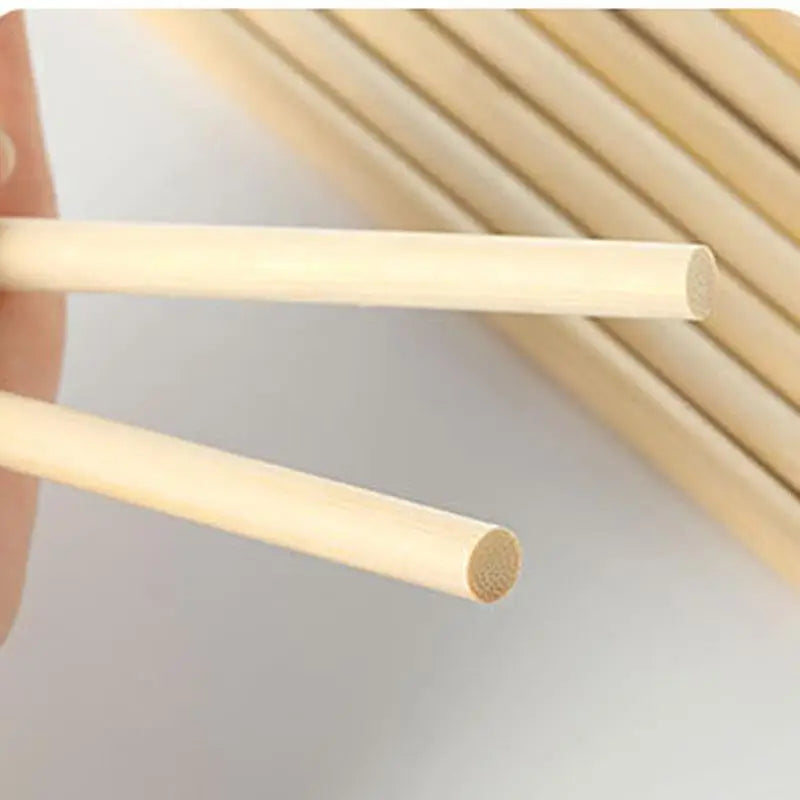 Bamboo Craft Sticks – 3-8mm Round Wooden Sticks for DIY & Handmade Projects