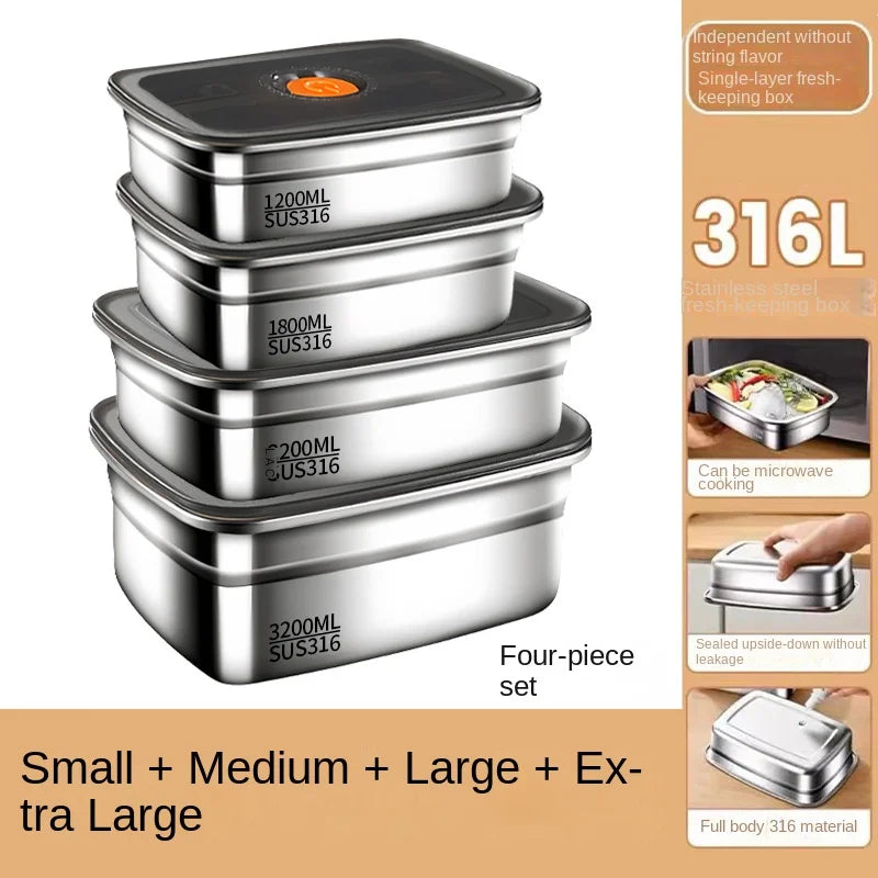 304 Stainless Steel Leak-Proof Bento Lunch Box