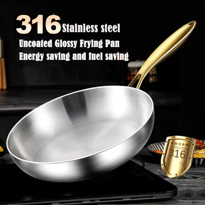 Premium 316 Stainless Steel Frying Pan