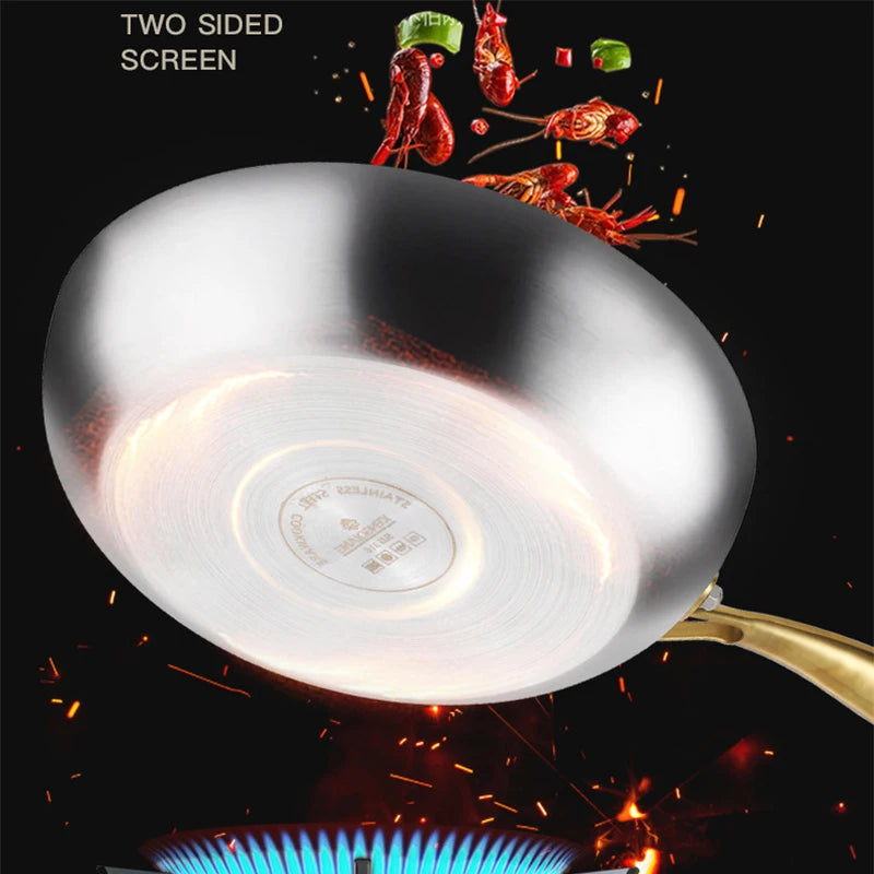 Premium 316 Stainless Steel Frying Pan