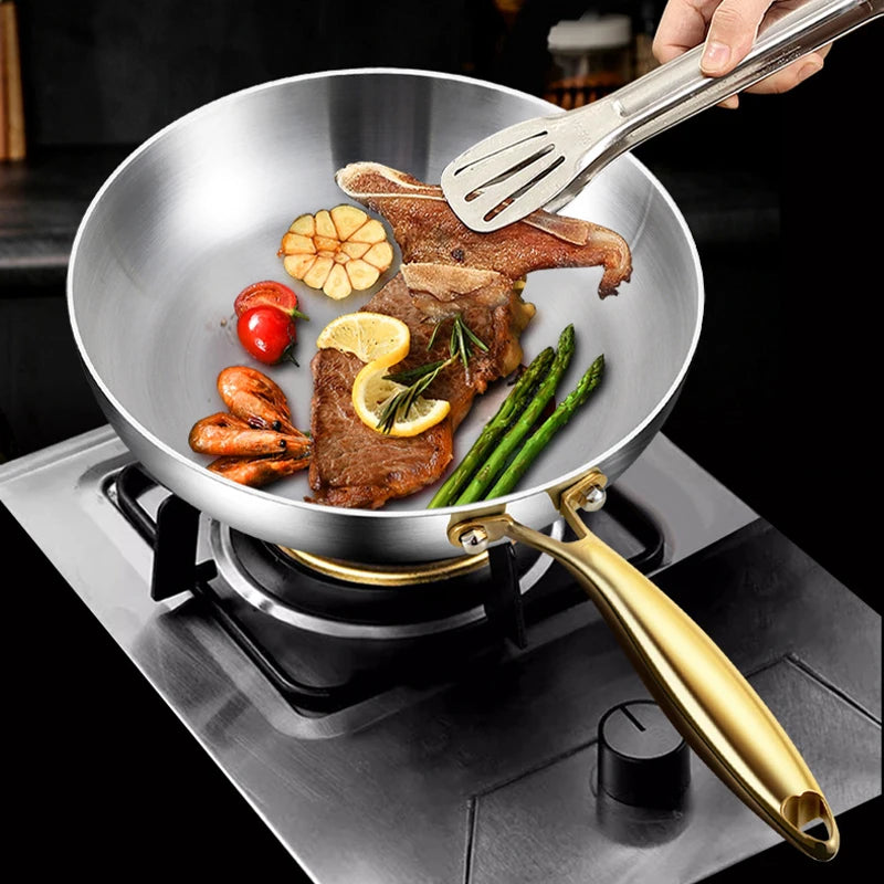 Premium 316 Stainless Steel Frying Pan