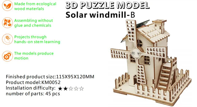 Solar Windmill 3D Puzzle