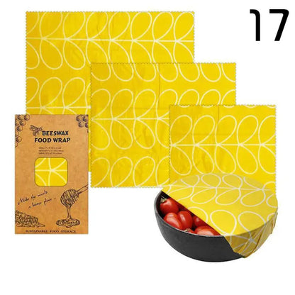 3Pcs/Set Cotton Beeswax Wrap Cloth