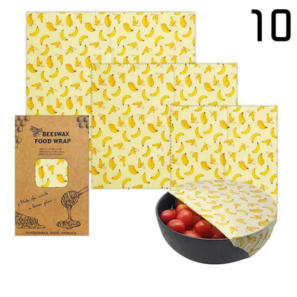 3Pcs/Set Cotton Beeswax Wrap Cloth