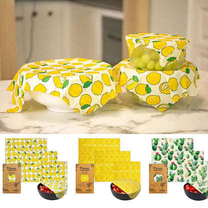 3Pcs/Set Cotton Beeswax Wrap Cloth