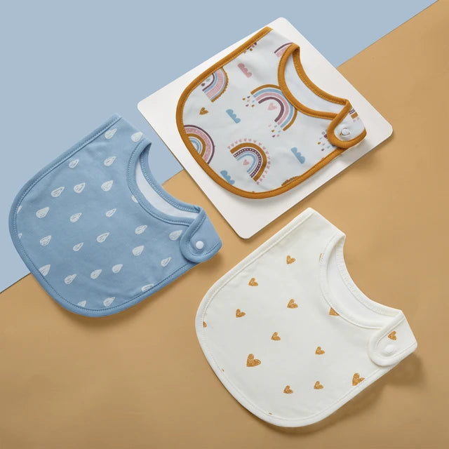 3pcs/set Baby Feeding Bibs Waterproof Aprons for Kids & Toddlers