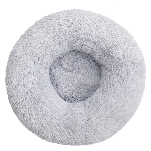 Round Pet Bed – Super Soft Plush Dog & Cat House