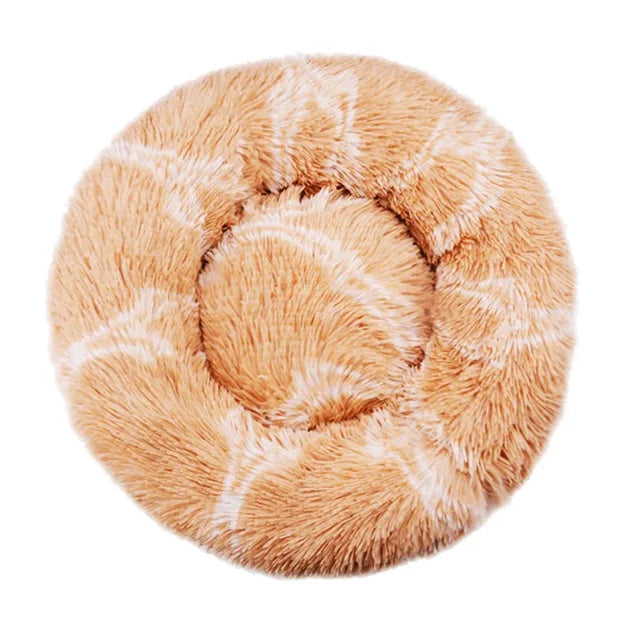 Round Pet Bed – Super Soft Plush Dog & Cat House