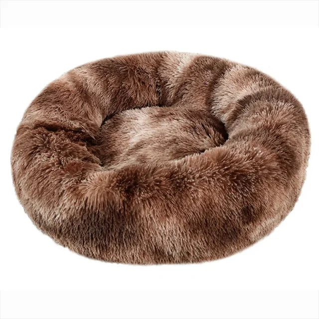 Round Pet Bed – Super Soft Plush Dog & Cat House