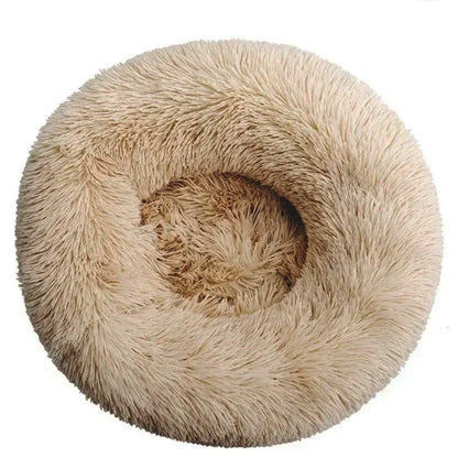 Round Pet Bed – Super Soft Plush Dog & Cat House