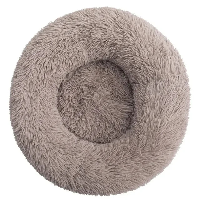 Round Pet Bed – Super Soft Plush Dog & Cat House