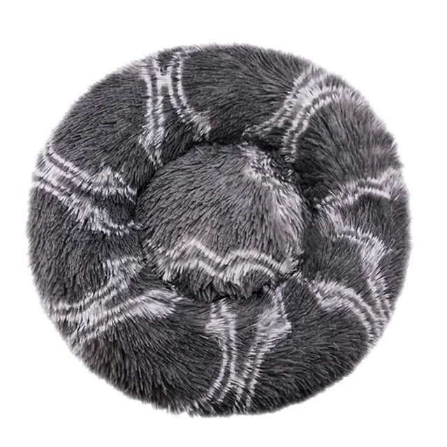 Round Pet Bed – Super Soft Plush Dog & Cat House