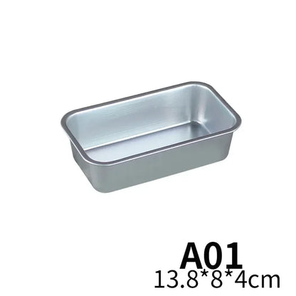 5 Size Aluminium Loaf Pan Rectangle Baking Cake Mold Bread Tin Tray Non-Stick Cheese Box Brownie Pastry Decorating Tools Gadgets