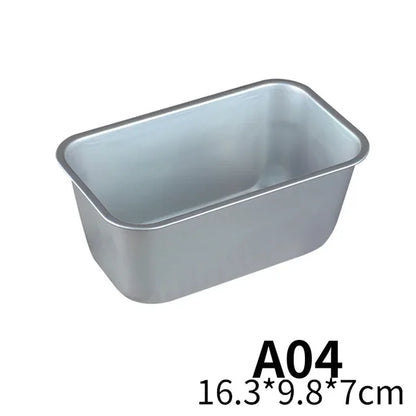 5 Size Aluminium Loaf Pan Rectangle Baking Cake Mold Bread Tin Tray Non-Stick Cheese Box Brownie Pastry Decorating Tools Gadgets